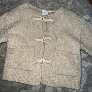 Zara Cream Kids Toggle Jacket